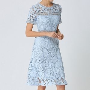 Metisu light blue crochet midi dress